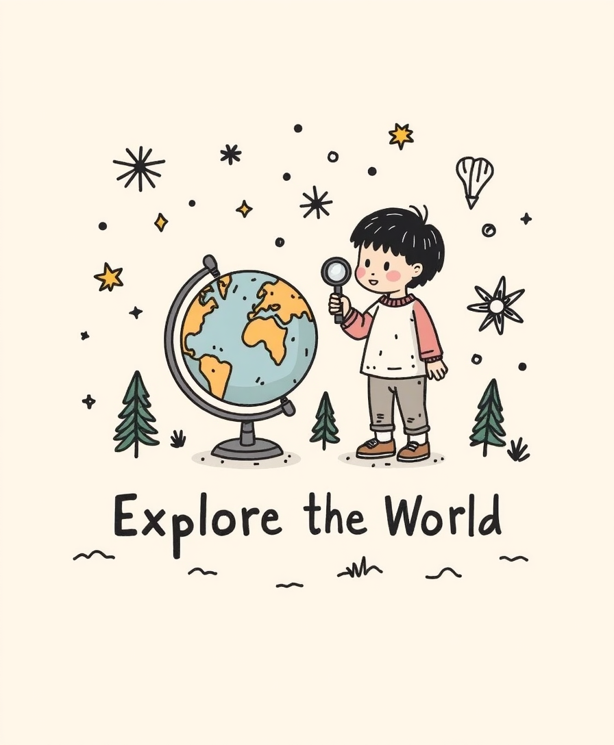 Explore the World – Digital Wall Art for Kids & Nursery | Printable Art (4:5 & 2:3 Ratios)