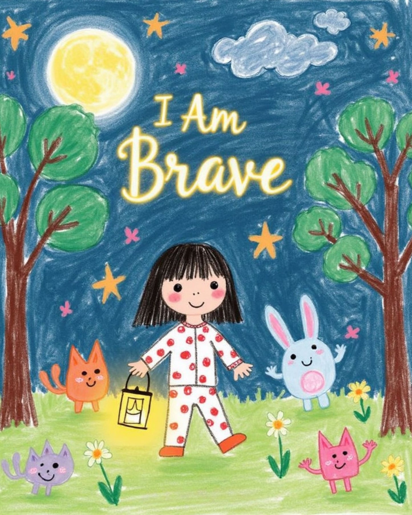 I Am Brave – Kids Motivational Wall Art (4 Unique Designs, Digital Download)