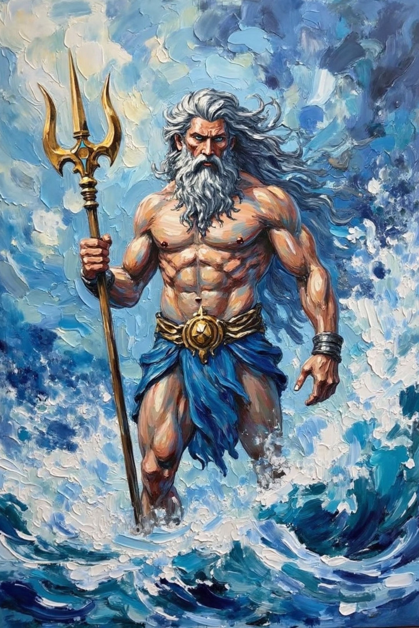 Poseidon – God of the sea, earthquakes, and horses | Greek Mythology Digital Wall Art