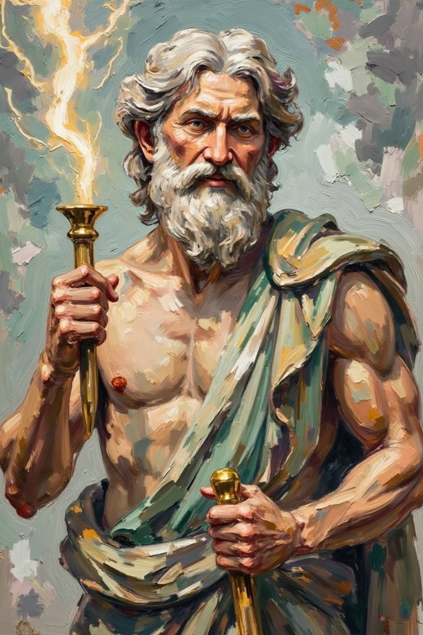 Zeus – King of the gods, ruler of the sky and thunder | Greek Mythology Digital Wall Art